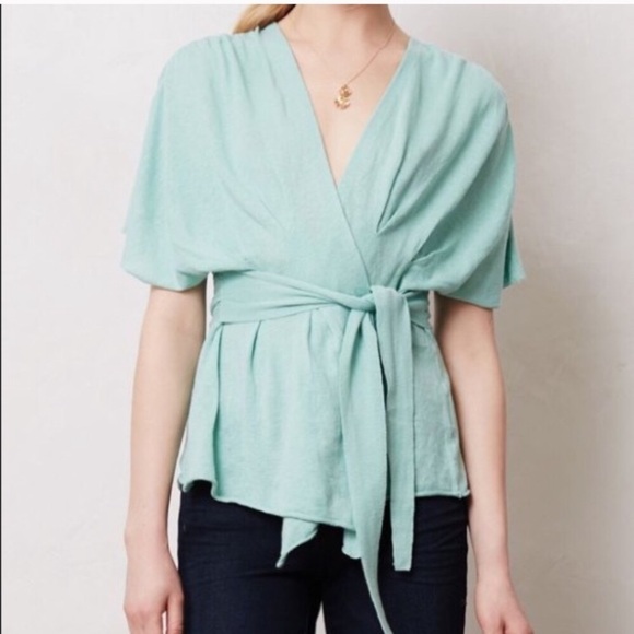 Anthropologie Moth mint green belted cardigan - Picture 3 of 8